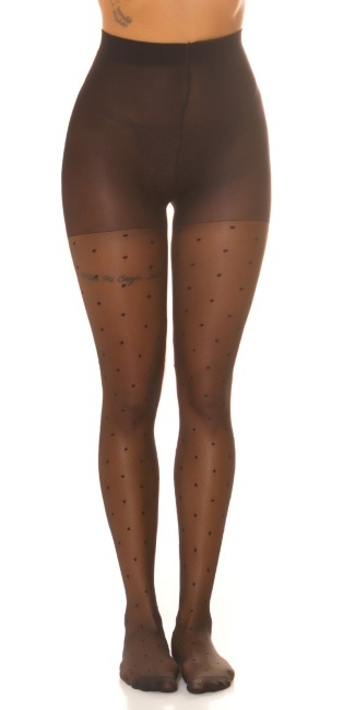 Tights with dots Black